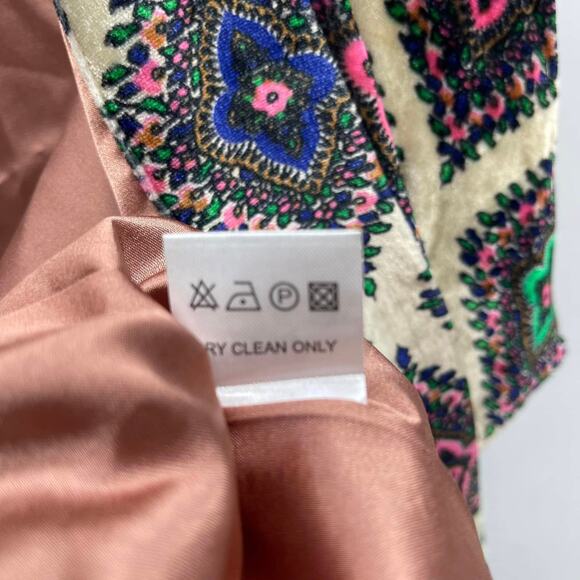 Chasor‎ Velvet Boho Geometric Print Cream Black Multi Oversized Kimono - Picture 8 of 8